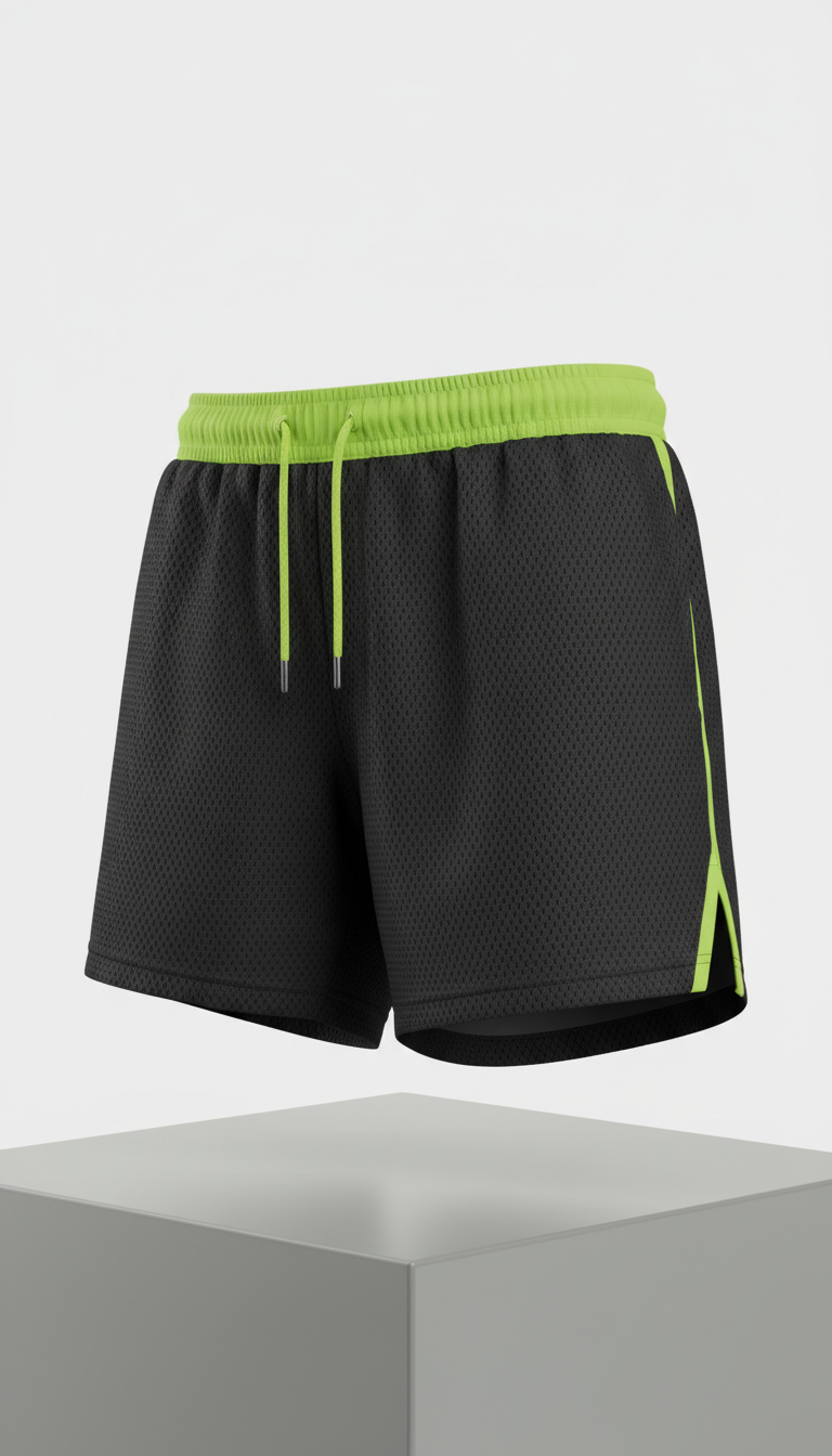 Ultra Black Mesh Pickleball Shorts
